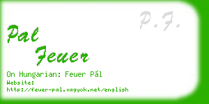 pal feuer business card